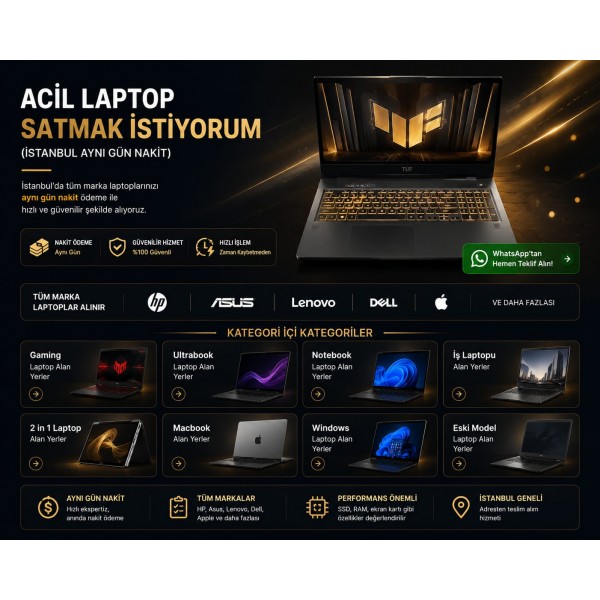 İstanbul hızlı acilLaptop Satmak İstiyorum (İstanbul Aynı Gün Nakit) 2