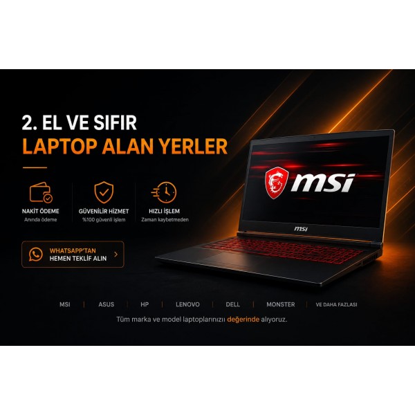 2. El ve Sıfır Laptop Alan Yerler
