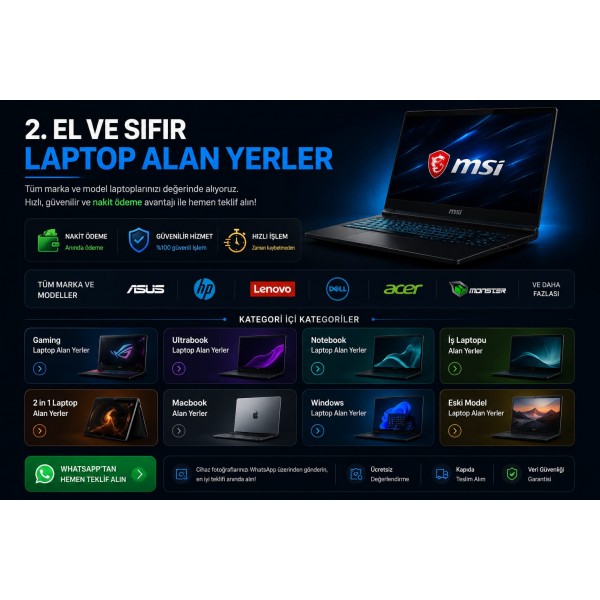 2. El ve Sıfır Laptop Alan Yerler 2