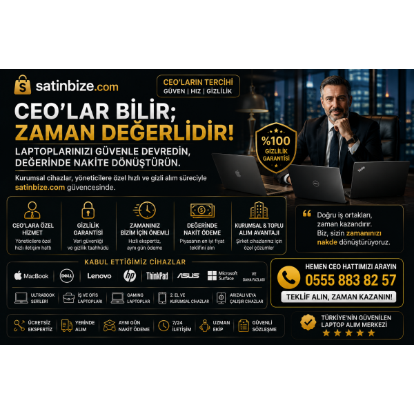 Laptopunu Güvenle Sat | İstanbul Profesyonel Laptop Alımı