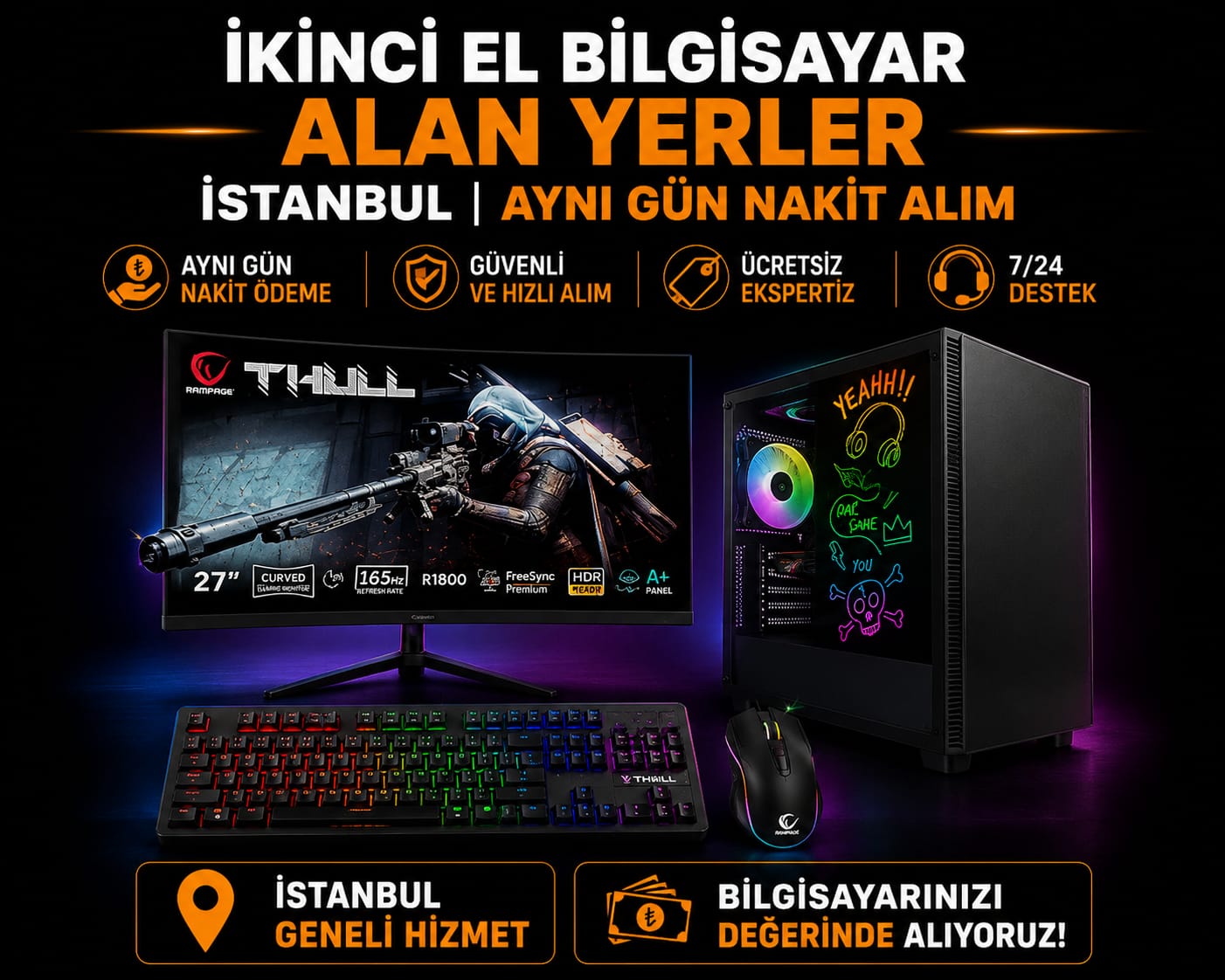  İkinci El Bilgisayar Alan Yerler İstanbul | Aynı Gün Nakit Alım 