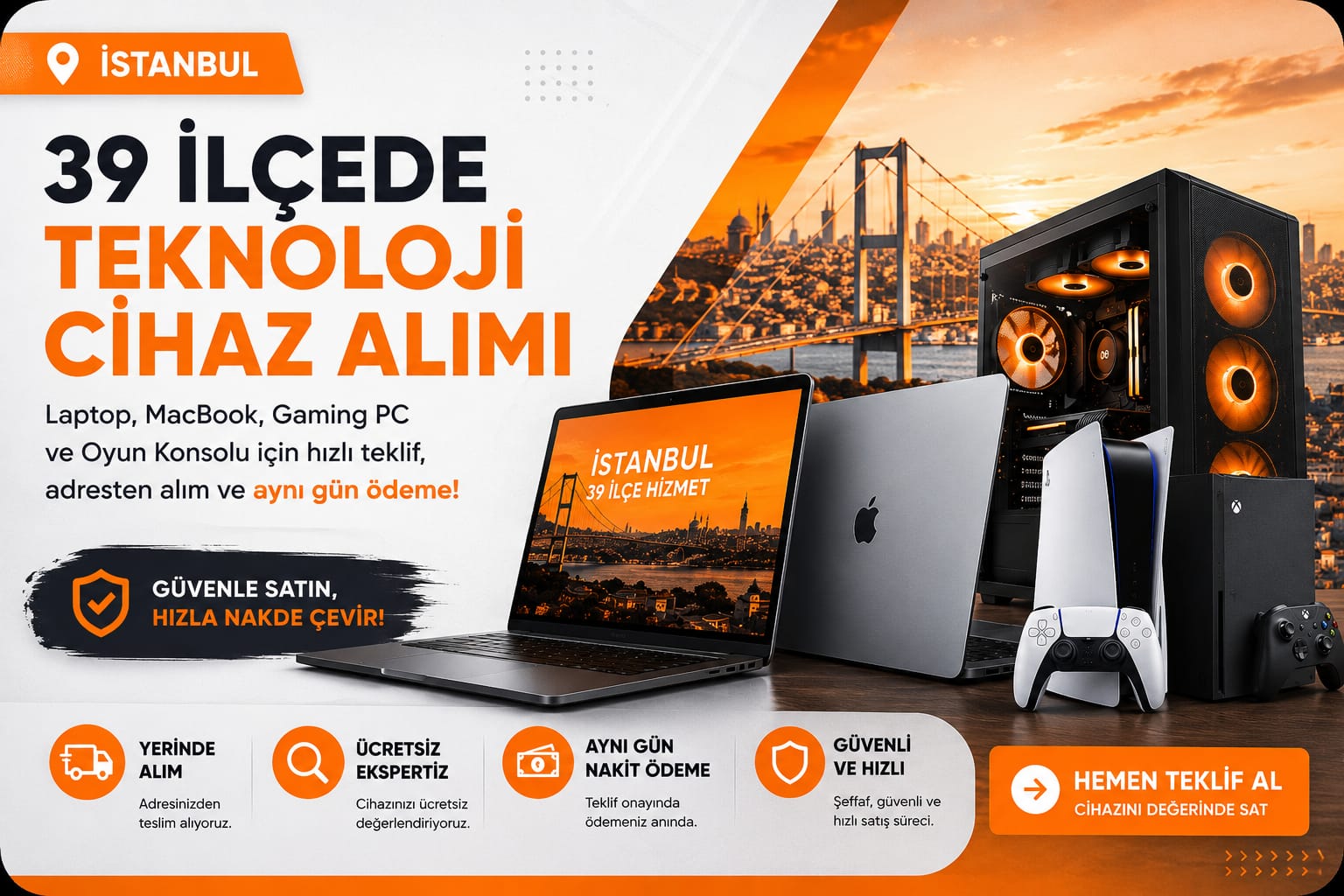 İstanbul 39 İlçede Teknoloji Cihaz Alımı 