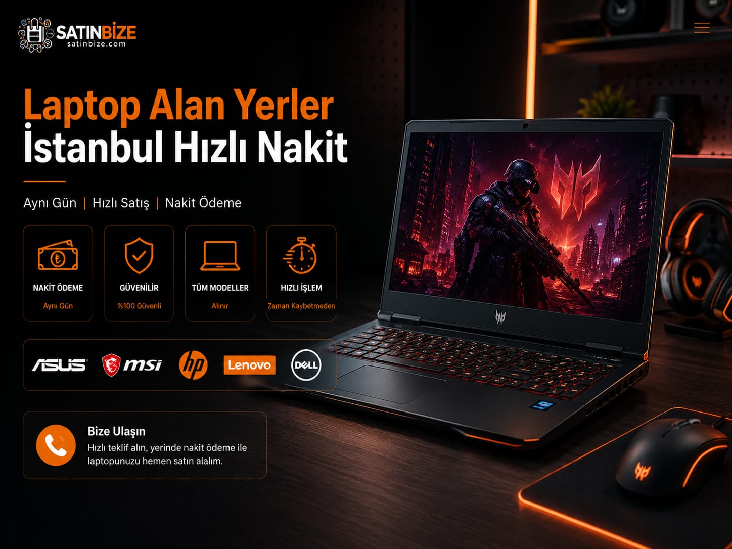  Laptop Alan Yerler | İstanbul Hızlı Nakit 