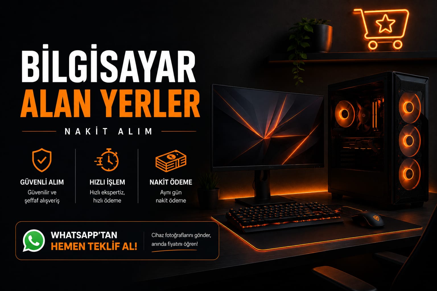 Bilgisayar Satmak İstiyorum | Aynı Gün Güvenli Satış